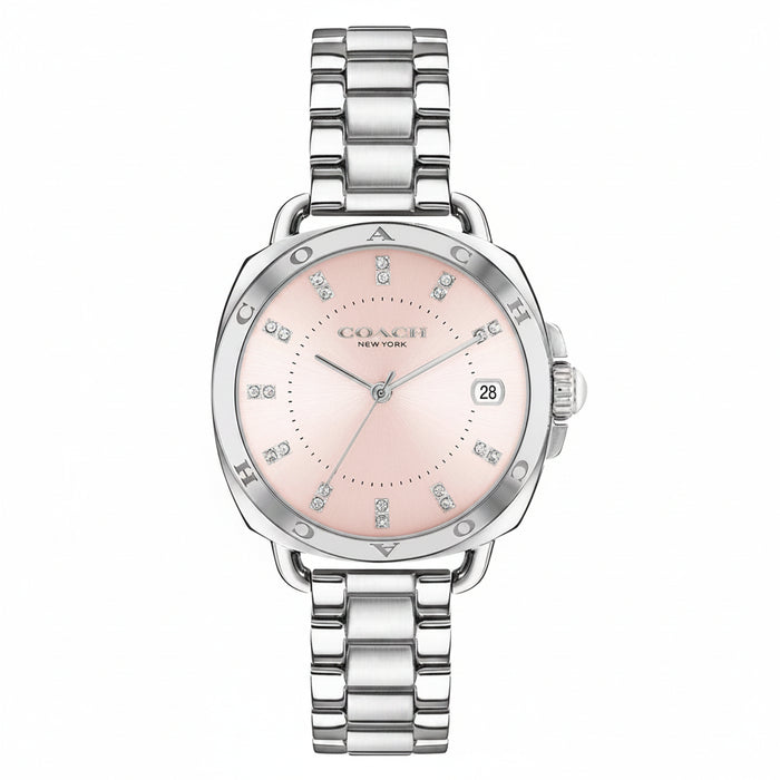 Coach Greyson Pink Dial Stainless Steel Strap Ladies Watch β 14504152