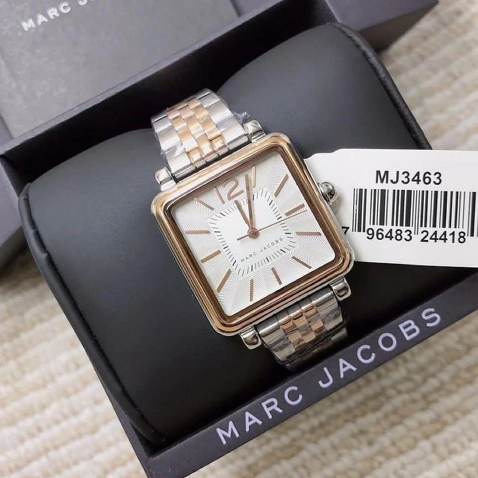 Marc Jacobs Vic Silver Dial Two-Tone Stainless Steel Ladies Watch – MJ3463