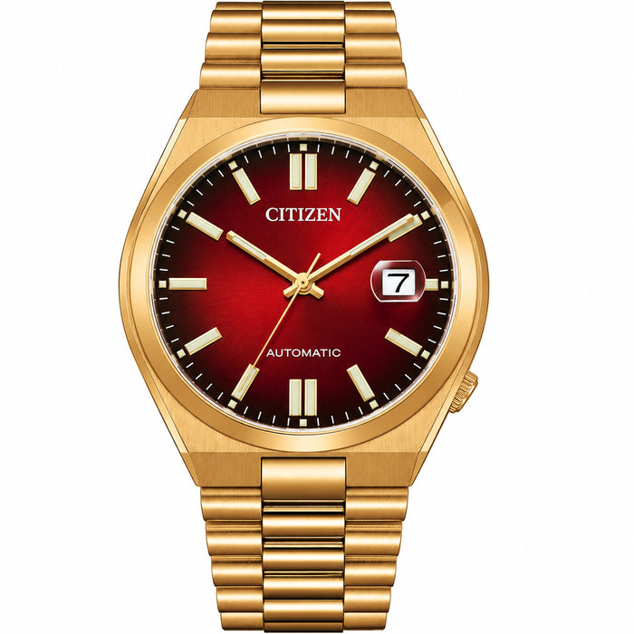 Citizen Tsuyosa Red Dial Rose Gold-Tone Automatic Men's Watch – NJ0153-82X