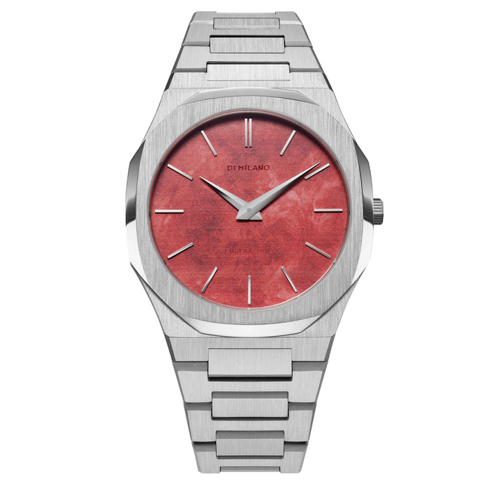 D1 Milano Ultra Thin Red Water color Dial Men's Watch – UTBJ20