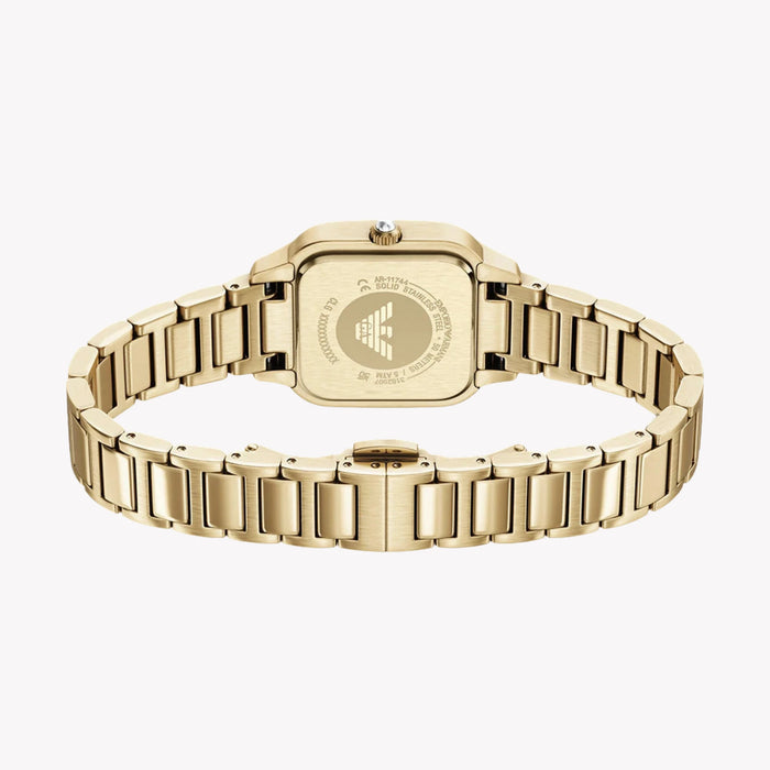 Emporio Armani Mother-of-Pearl Dial Gold-Tone Ladies Watch – AR11744