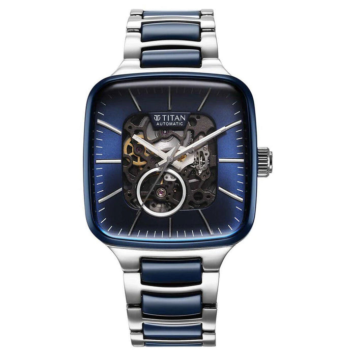 Titan Ceramic Fusion Skeleton Blue Dial Automatic Men's Watch β 90175KD02