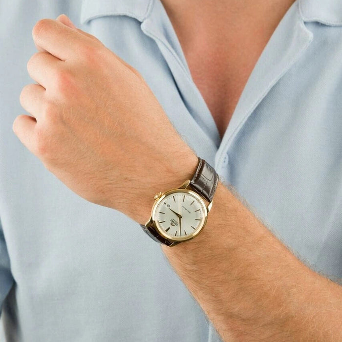 Orient Bambino 38mm Gold-Tone White Dial Automatic Men's Watch β RA-AC0M01S10B
