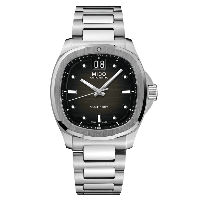 MIDO Multifort TV Big Date Grey Dial Stainless Steel Bracelet Men's Watch – M049.526.11.081.00