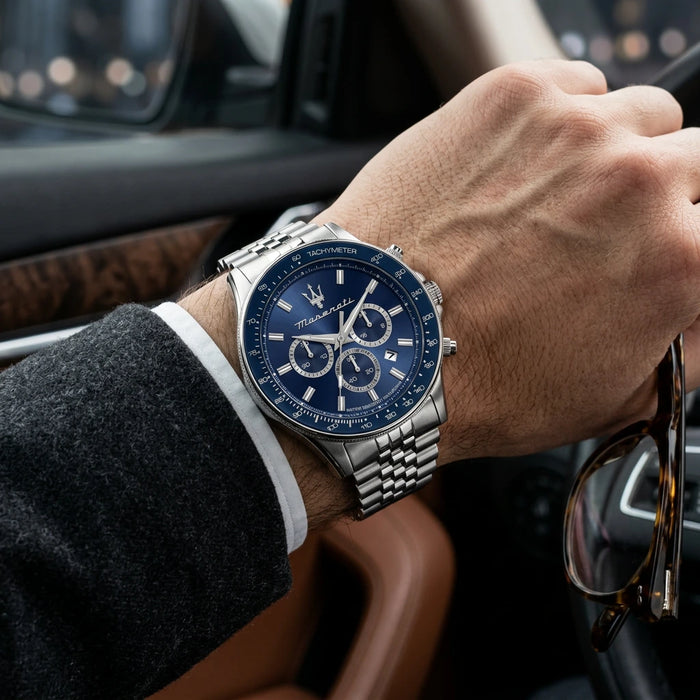 Maserati Sfida Blue Dial Chronograph Men's Watch – R8873640025