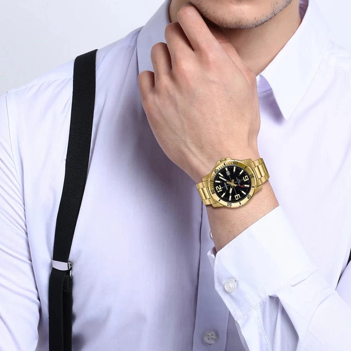 Casio Enticer Gold-Tone Black Dial Men's Watch – MTP-VD01G-1BVUDF