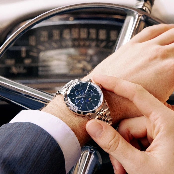 Timex Marlin Moon Phase Blue Dial Men's Watch β TWEG26802