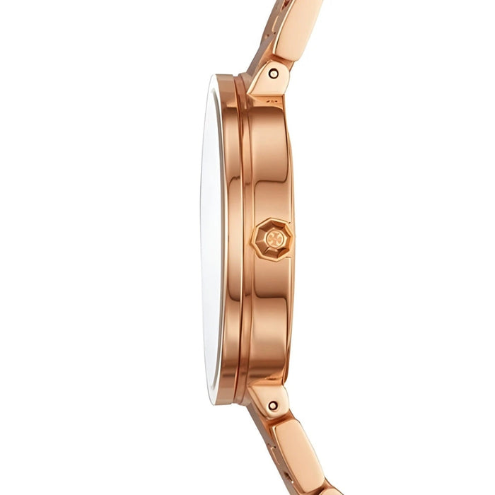 Tory Burch Reva Rose Gold Dial Rose Gold Stainless Steel Ladies Watch – TBW4028
