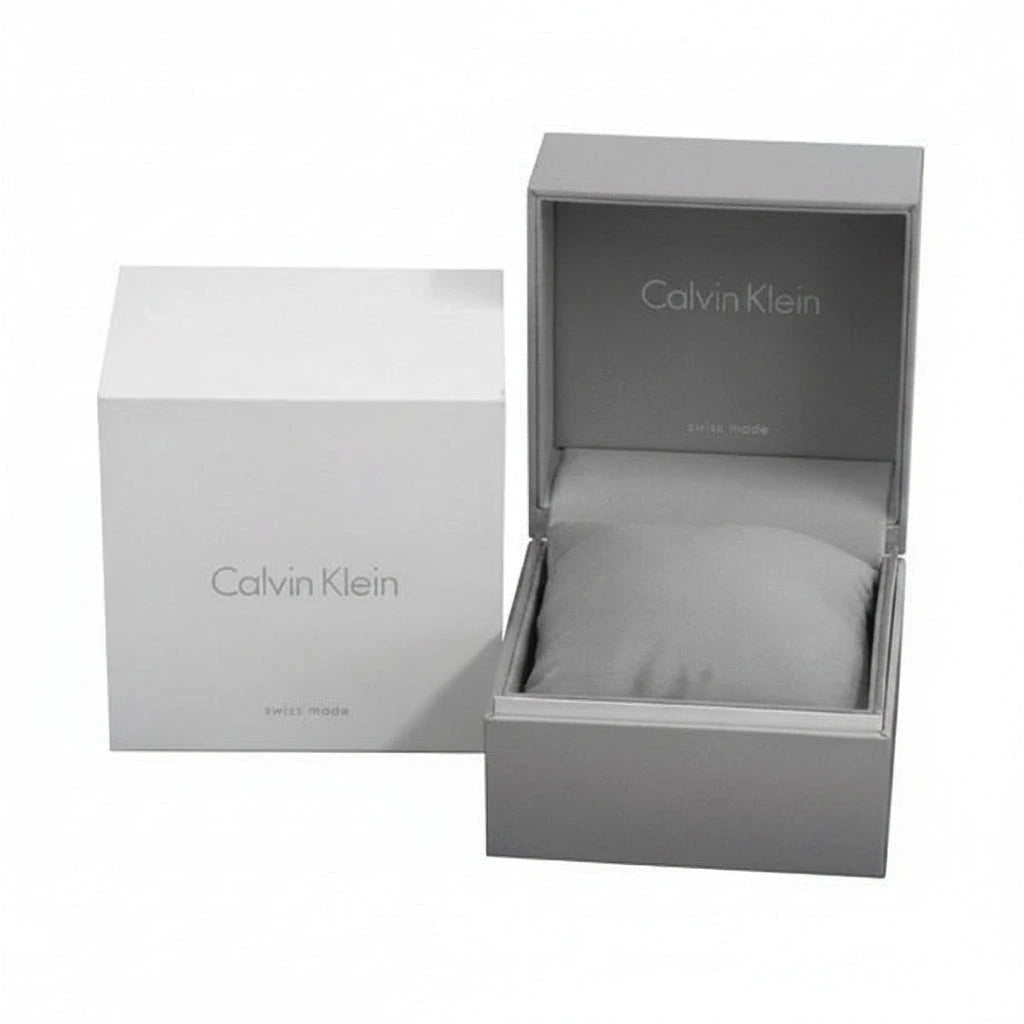 Calvin Klein Minimal Grey Dial Silver Mesh Bracelet Men's Watch – K3M21124
