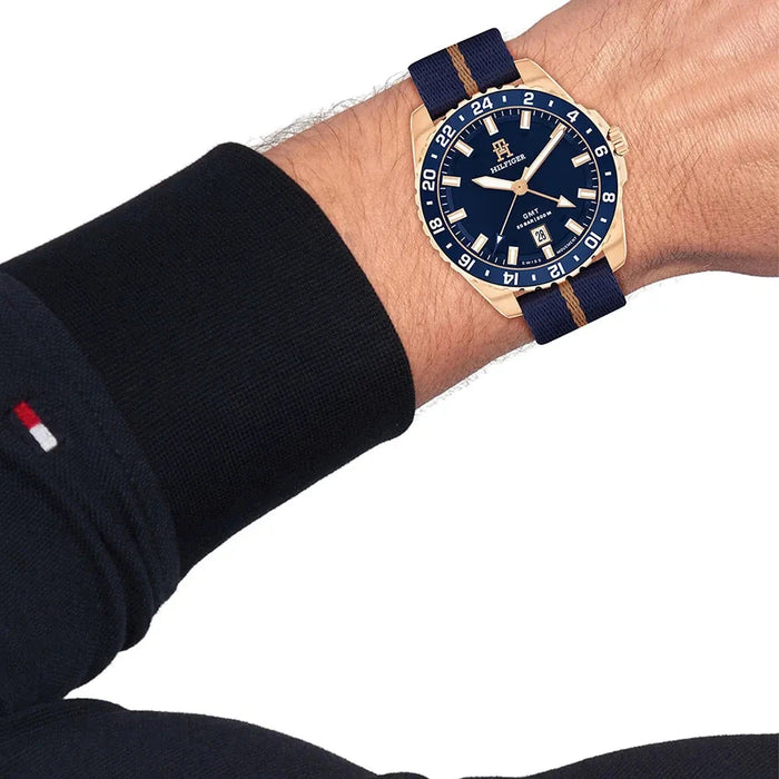 Tommy Hilfiger TH85 GMT Blue Dial Men's Watch β 1792130