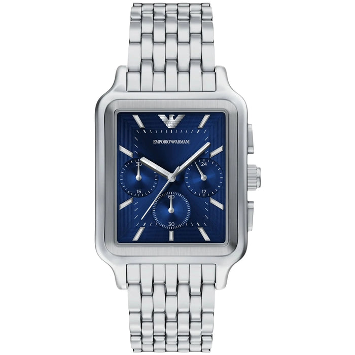 Emporio Armani Blue Dial Stainless Steel Chronograph Men's Watch – AR11750