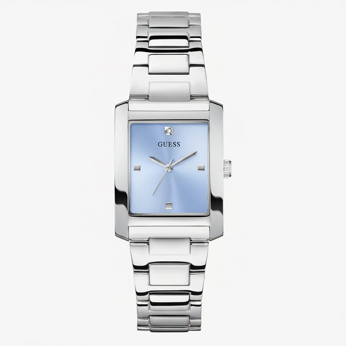 GUESS Bonnie Silver-Tone Blue Dial Ladies Watch – GW0876L1