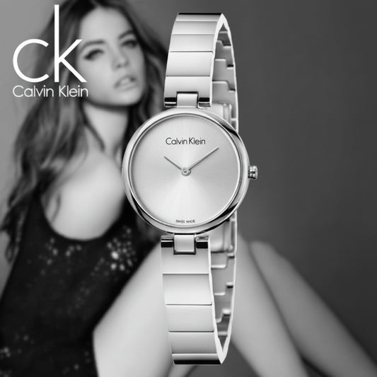 Calvin Klein Authentic Silver Dial Stainless Steel Ladies Watch โ K8G23146