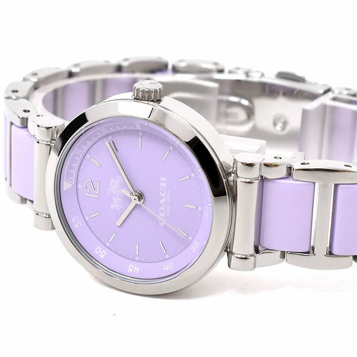 Coach Perry White Dial Rose Gold Mesh Bracelet Ladies Watch – 14502461