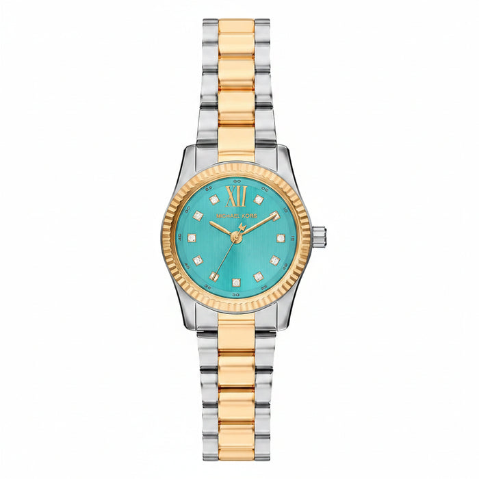 Michael Kors Lexington Turquoise Dial Two-Tone Ladies Watch – MK7579