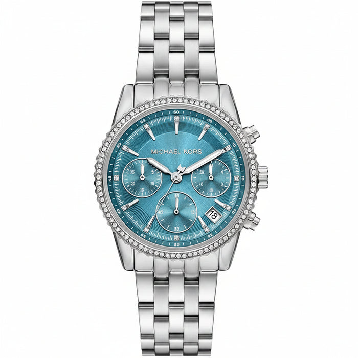 Michael Kors Bryant Silver-Tone Chronograph Ladies Watch β MK7539