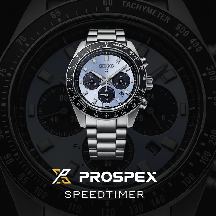 Seiko Prospex Speedtimer Light Blue Dial Solar Chronograph Men's Watch β SSC935