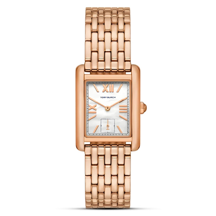 Tory Burch The Eleanor Mother of Pearl Dial Rose Gold Stainless Steel Ladies Watch – TBW1079