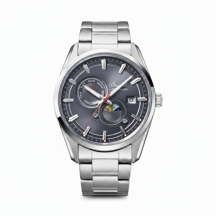 Orient 75th Anniversary Limited Edition Stretto Sun & Moon Automatic Watch – RA-AK0311N