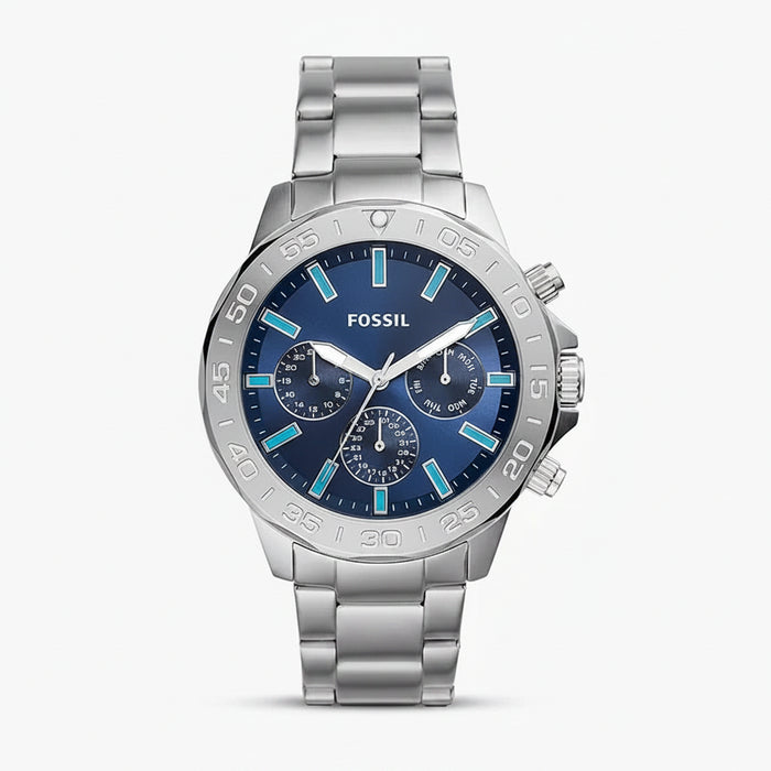 Fossil Neutra Chronograph Blue Sunray Dial Stainless Steel Men's Watch – BQ2503