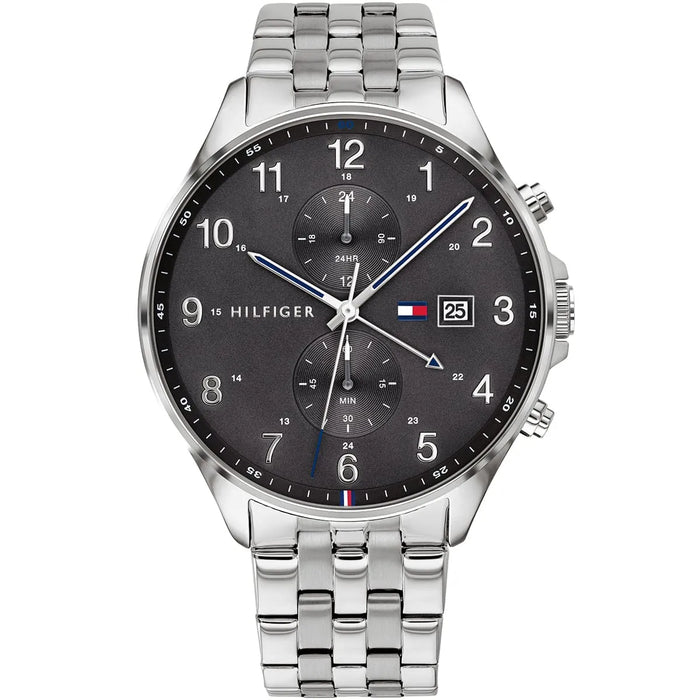 Tommy Hilfiger West GMT Black Dial Men's Watch – 1791707