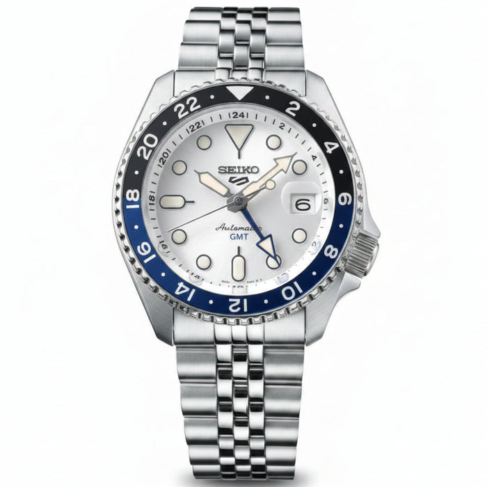 Seiko 5 Sports SSK GMT White Dial Men's Watch β SSK033