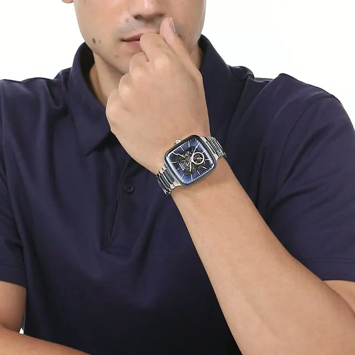 Titan Ceramic Fusion Skeleton Blue Dial Automatic Men's Watch β 90175KD02