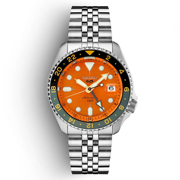 Seiko 5 Sports SKX GMT Orange Dial Automatic Men's Watch – SSK005