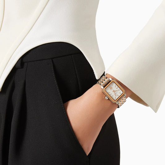 Tory Burch Robinson Cream Dial Rose Gold-Tone Stainless Steel Ladies Watch โ TBW1509