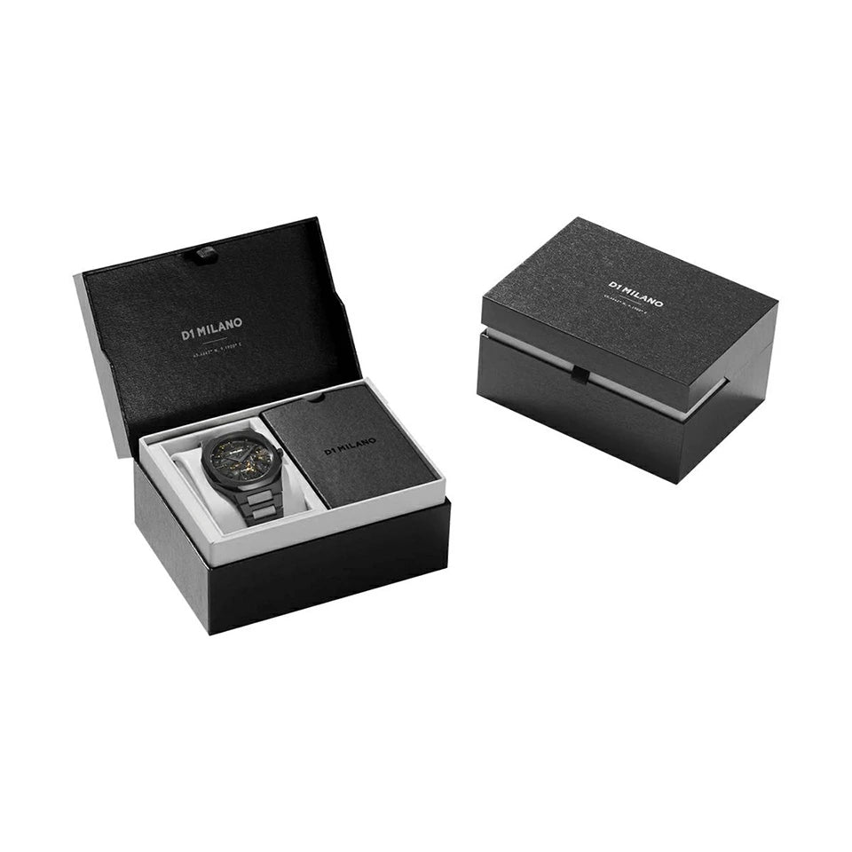 D1 Milano Ultra Thin Black DLC Men's Watch – D1-UTBJ31