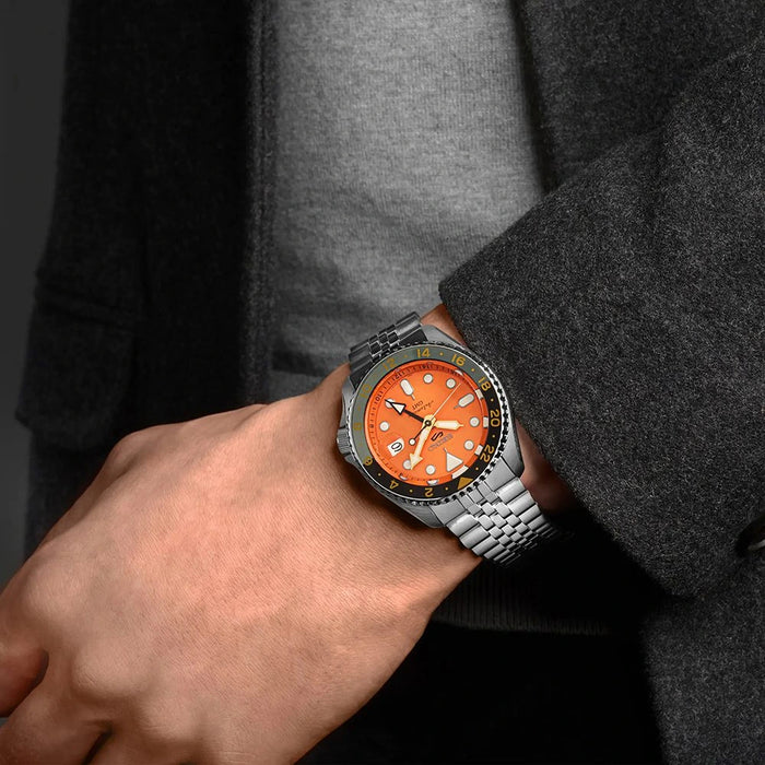 Seiko 5 Sports SKX GMT Orange Dial Automatic Men's Watch – SSK005
