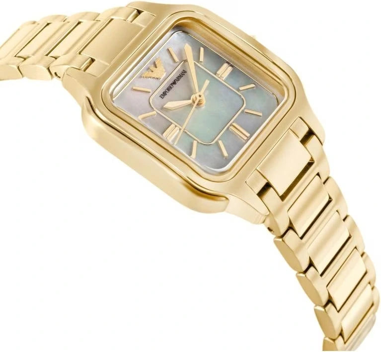 Emporio Armani Mother-of-Pearl Dial Gold-Tone Ladies Watch – AR11744