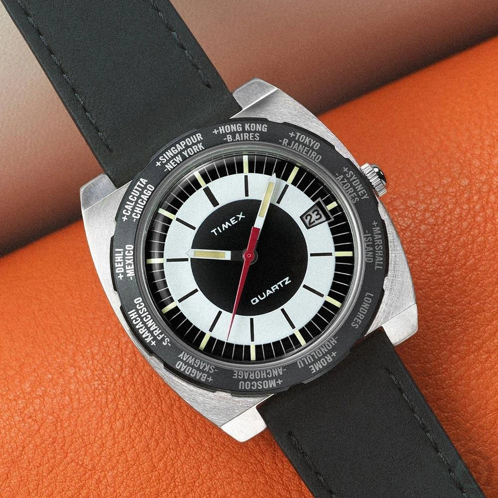 Timex World Time 1972 Reissue Black Dial Men's Watch – TW2V69500