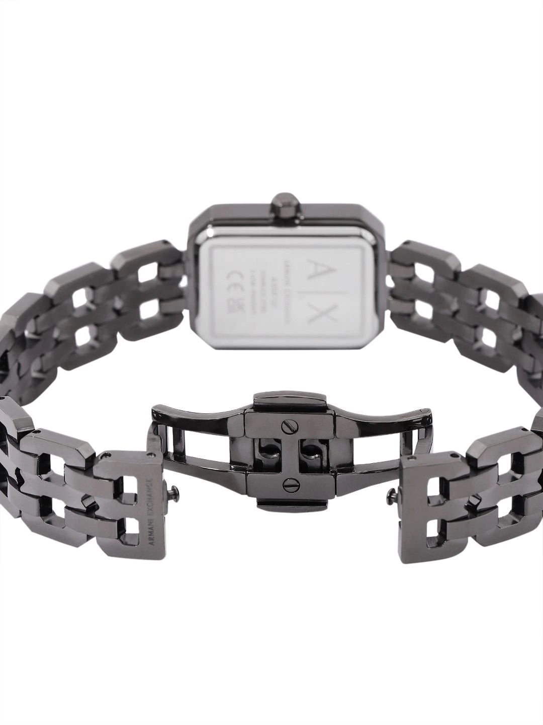 Armani Exchange Blue Dial Gunmetal Ladies Watch – AX5812