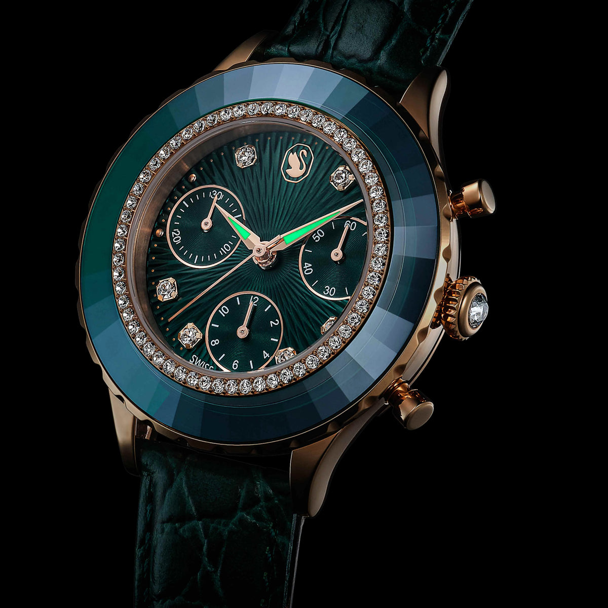 Swarovski Octea Chrono Green Dial Ladies Watch – 5672931