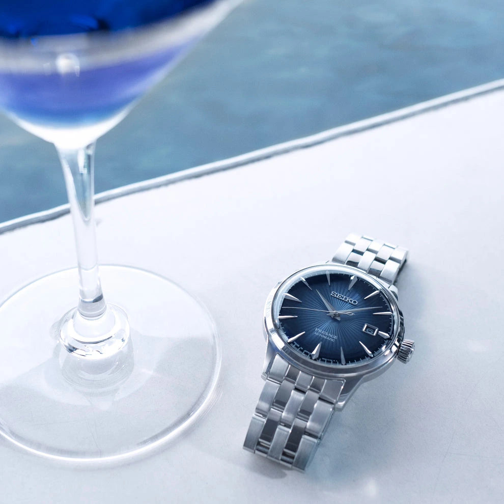 Seiko Presage Cocktail Time Blue Dial Automatic Men's Watch – SRPB41J1