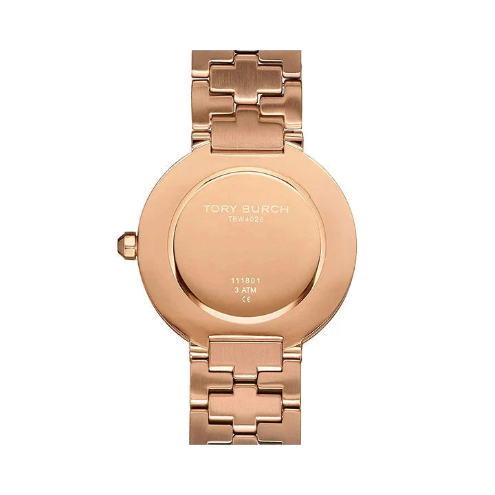 Tory Burch Reva Rose Gold Dial Rose Gold Stainless Steel Ladies Watch – TBW4028