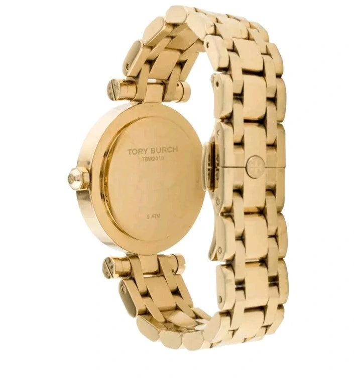 Tory Burch Classic T Gold Dial Gold-Tone Stainless Steel Ladies Watch – TBW9010