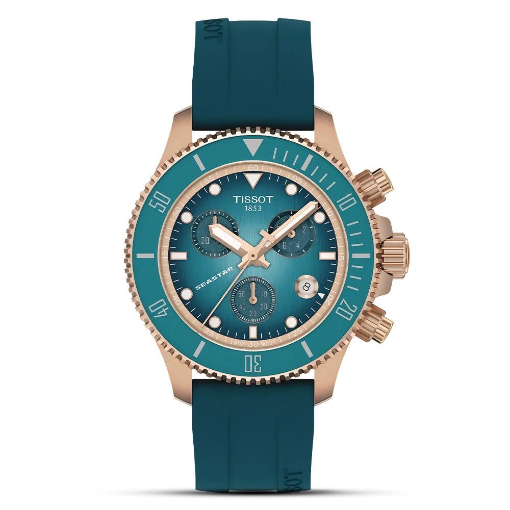 Tissot Seastar 1000 Quartz Chronograph Turquoise Dial Watch – T120.217.37.041.00