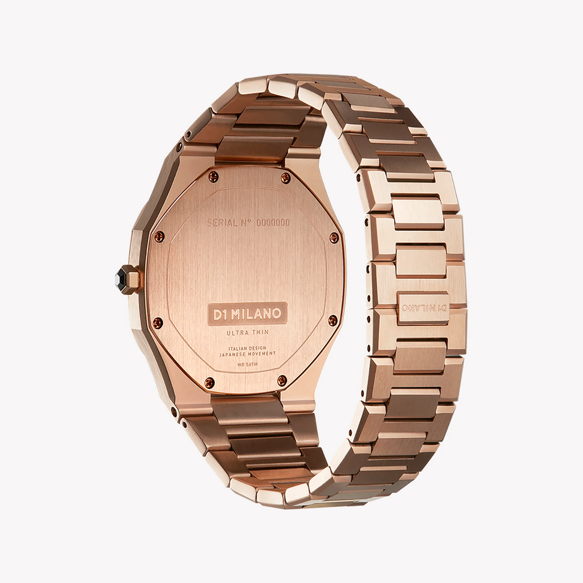 D1 Milano Ultra Thin Black Dial Rose Gold Watch – D1-UTBJ16