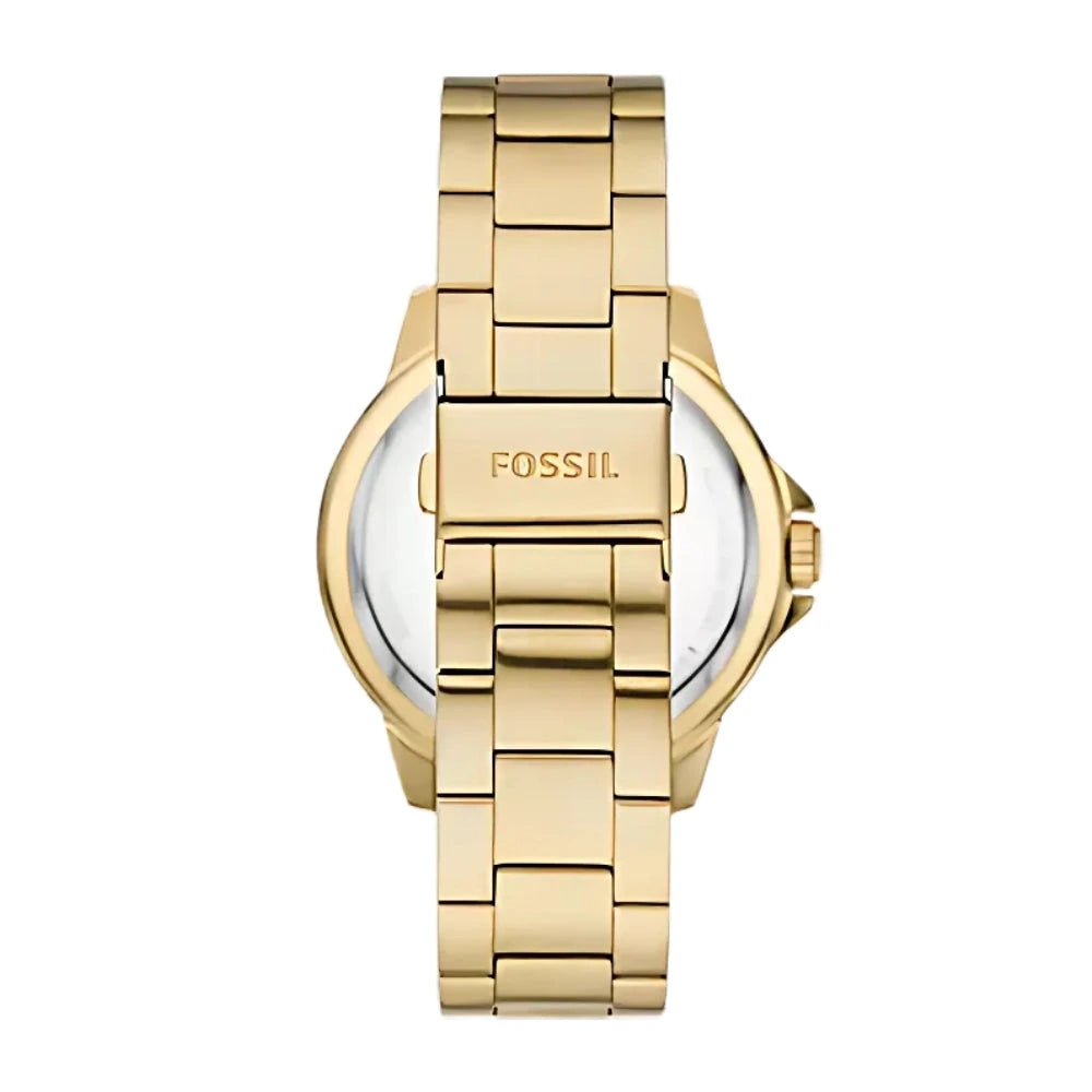 Fossil Bannon Automatic Gold Sunray Dial Gold-Tone Stainless Steel Men's Watch – BQ2680