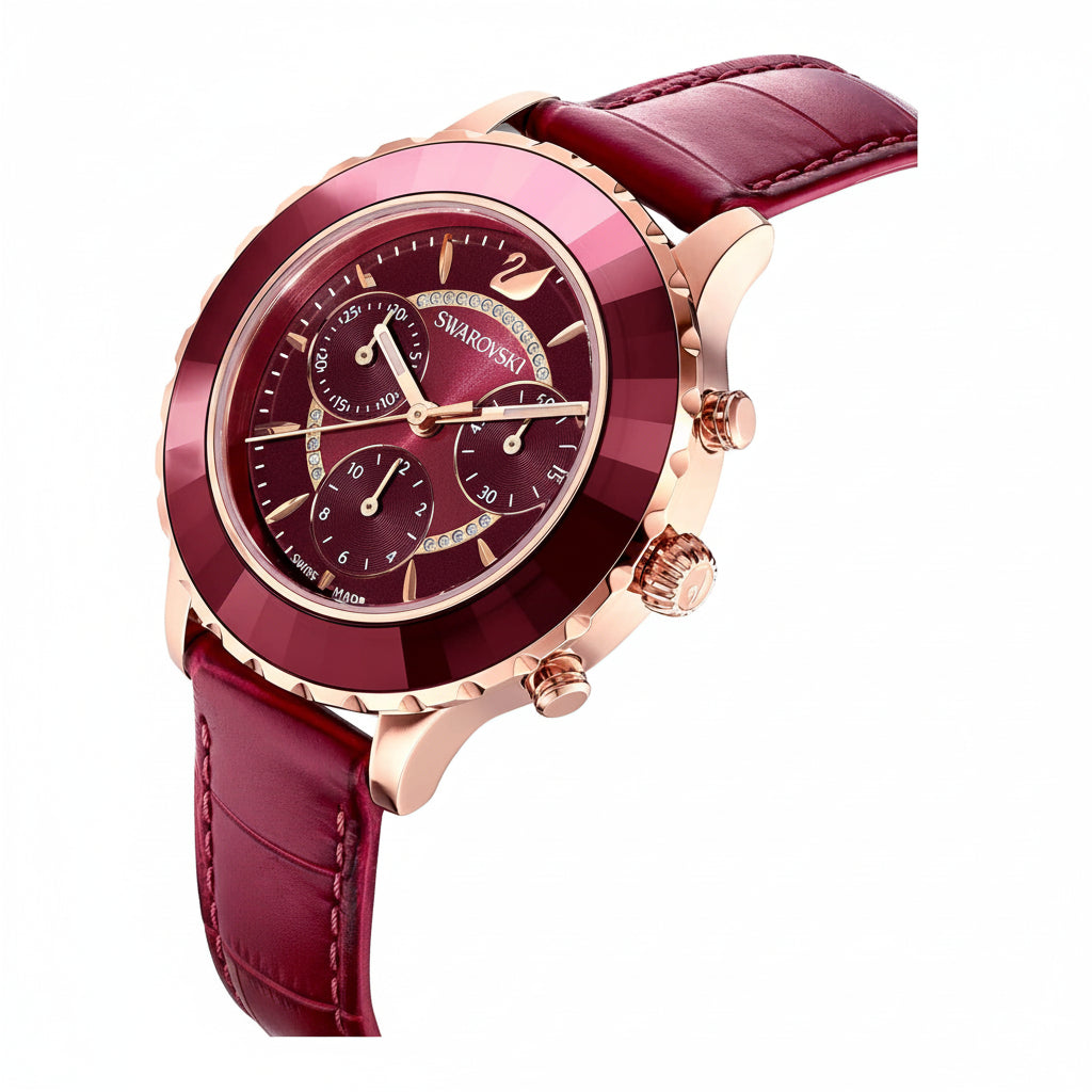 Swarovski Octea Lux Chrono Red Dial Ladies Watch – 5547642