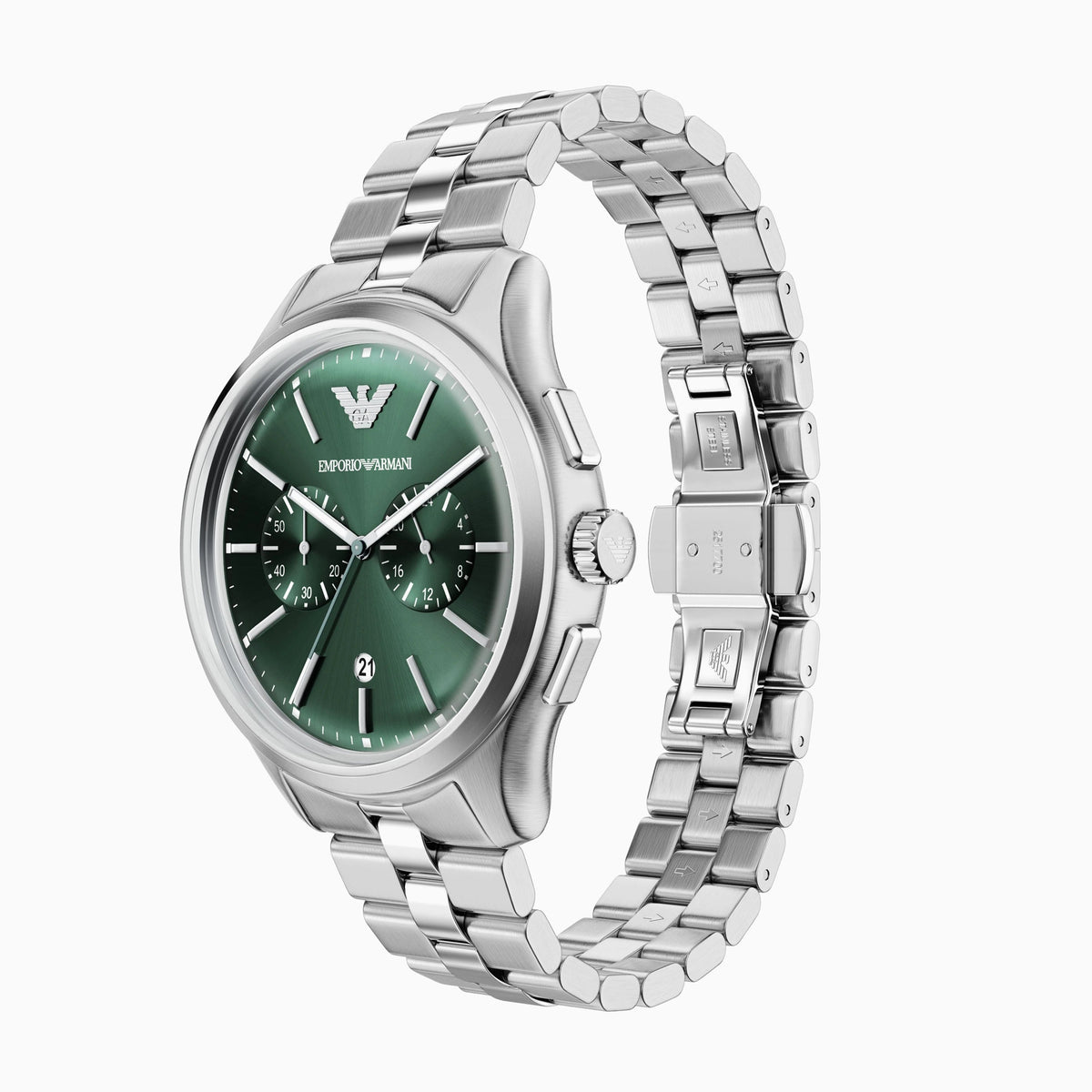 Emporio Armani Dario Green Dial Chronograph Men's Watch – AR11746