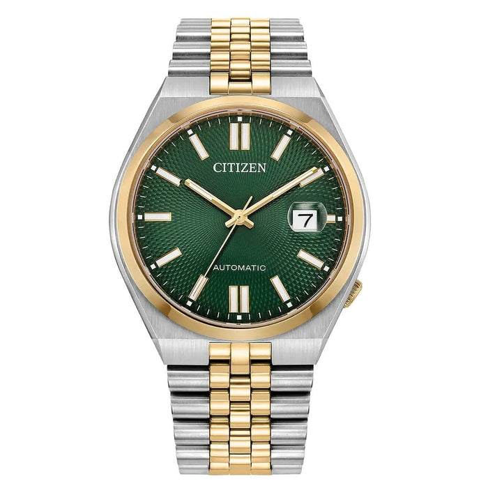 Citizen Tsuyosa 60 Green Dial Two-Tone Automatic Men's Watch – NK0024-54X