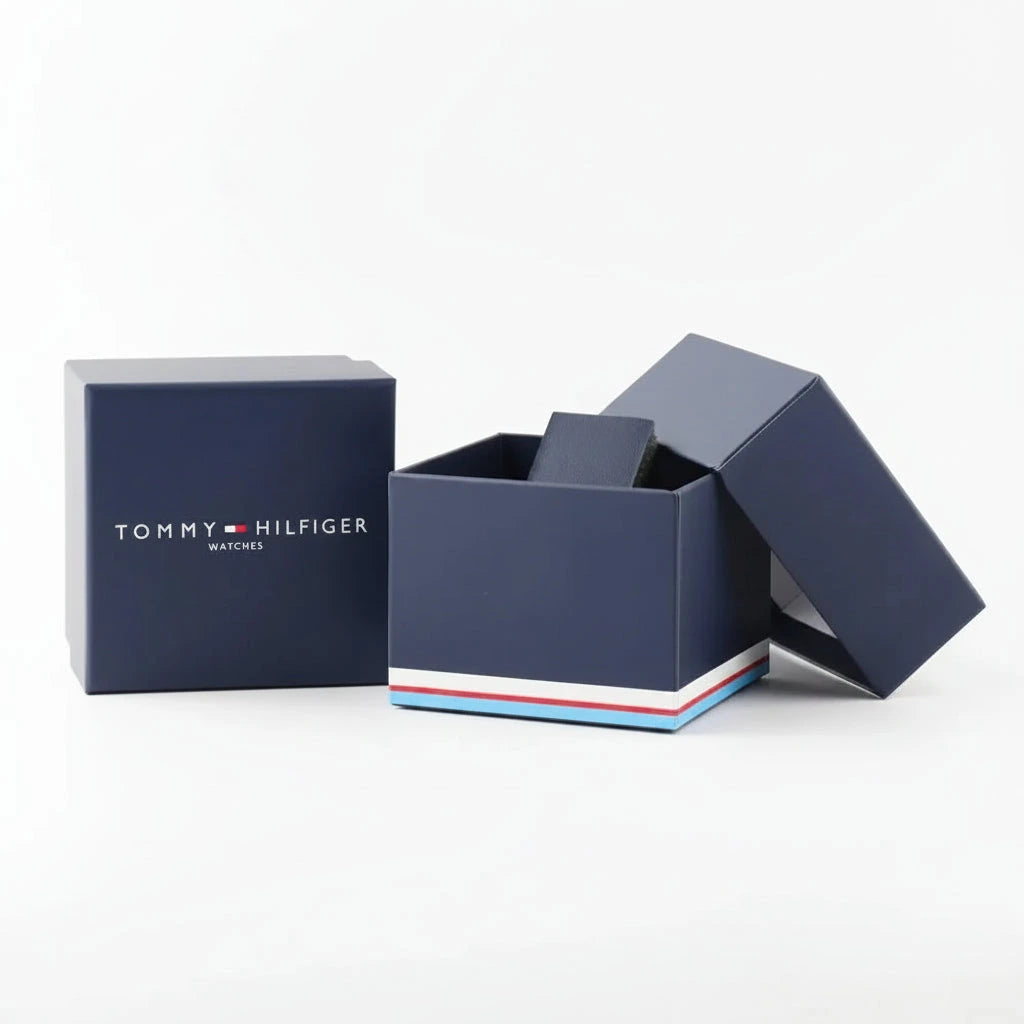 Tommy Hilfiger TH85 GMT Black Dial Gold-Tone Men's Watch – 1792133