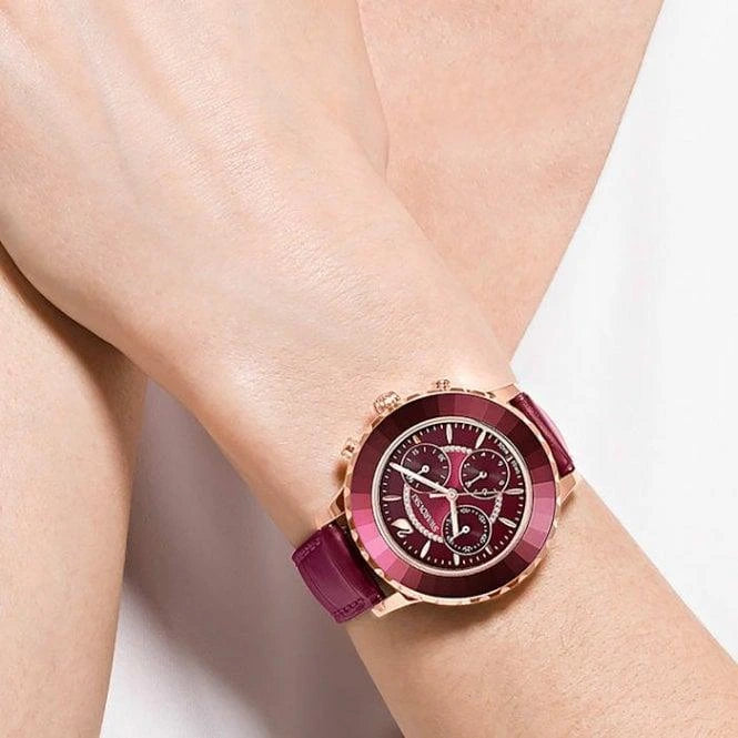 Swarovski Octea Lux Chrono Red Dial Ladies Watch – 5547642
