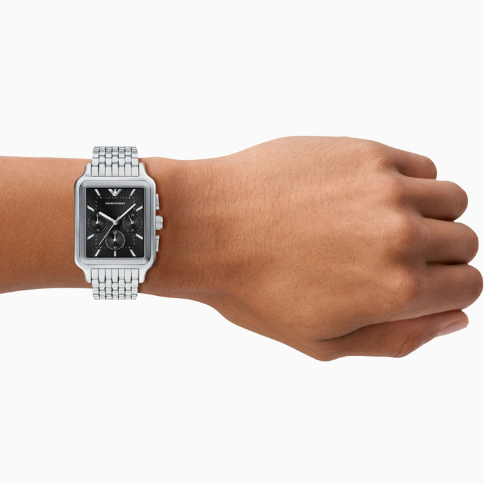 Emporio Armani Black Dial Stainless Steel Men's Watch – AR11751