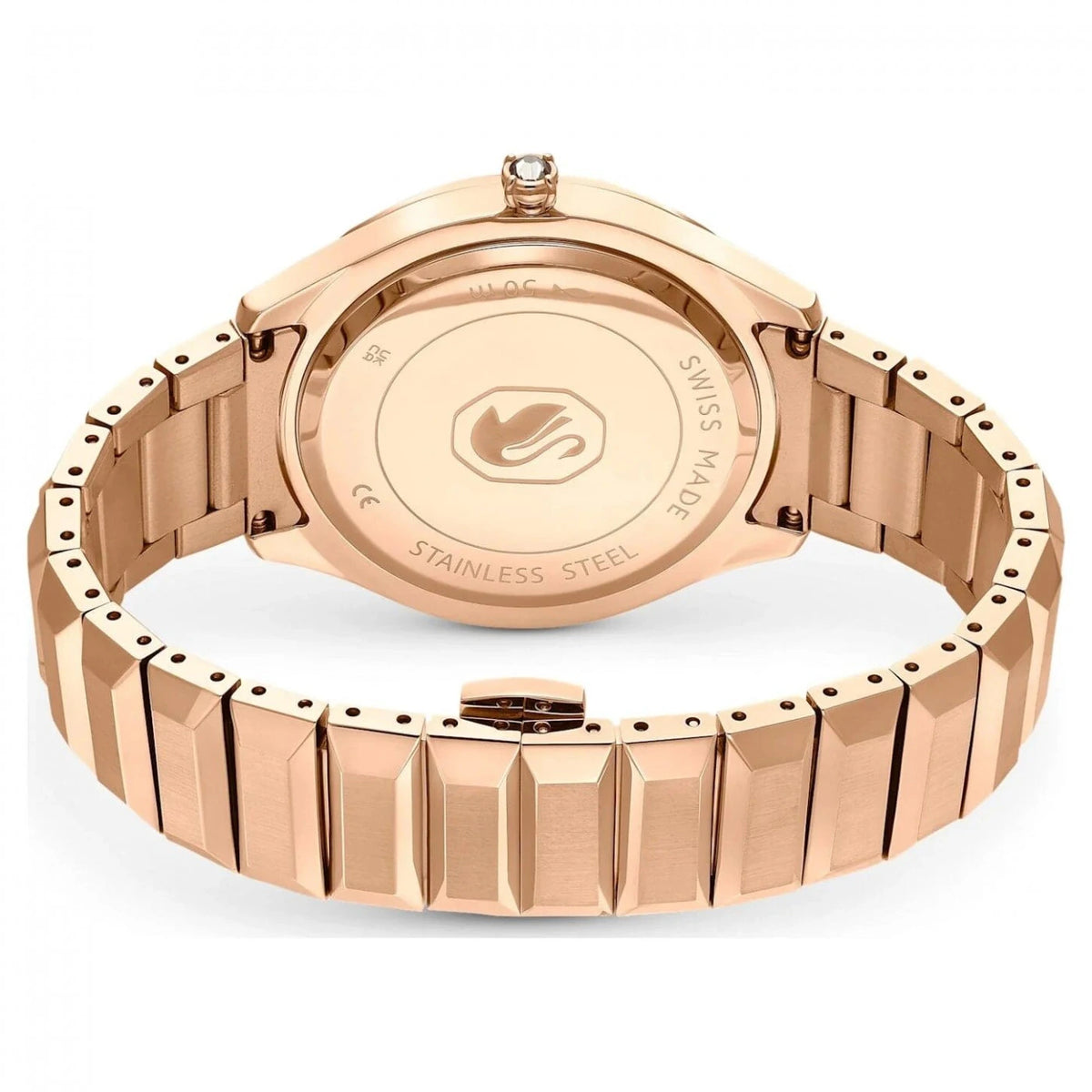 Swarovski Dextera Black Dial Rose Gold-Tone Watch – 5641294