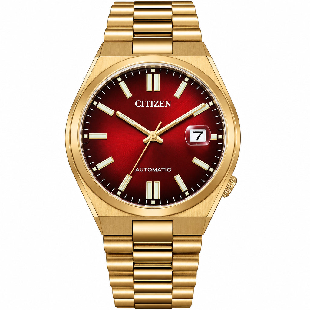 Citizen Tsuyosa Red Dial Rose Gold-Tone Automatic Men's Watch – NJ0153-82X