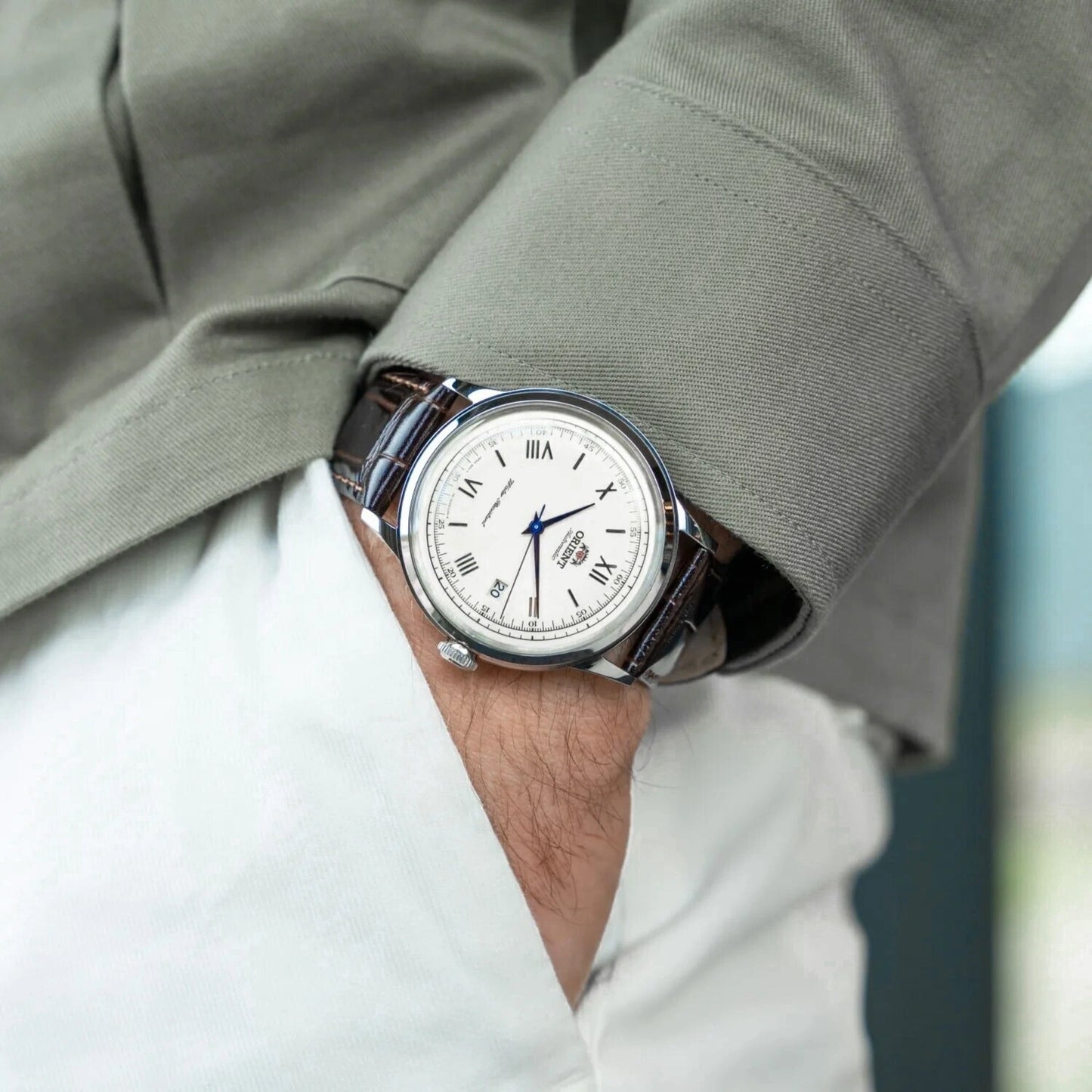 Orient Bambino Version 2 White Dial Automatic Men's Watch – TAC00009W0
